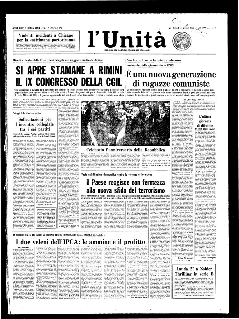 6 giugno 1977 – Conferenza nazionale ragazze Fgci (Livorno)