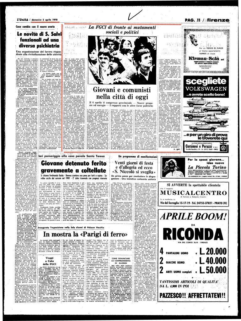 2 aprile 1978 – Giovani e comunisti nella città di oggi