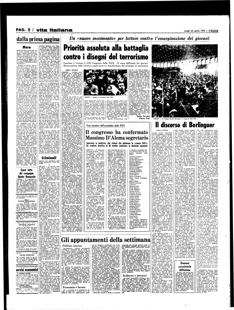 24 aprile 1978 – 21° Congresso nazionale Fgci (Firenze) – pag. 2