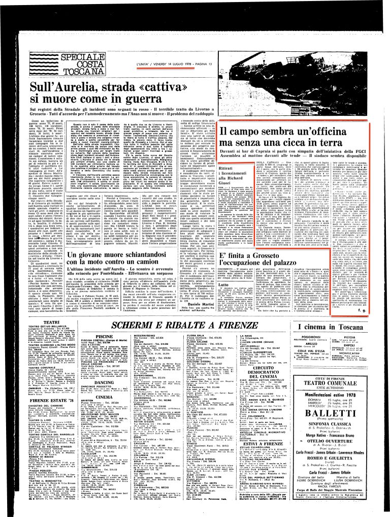 14 luglio 1978 – Il campo sembra un’officina ma senza una cicca…