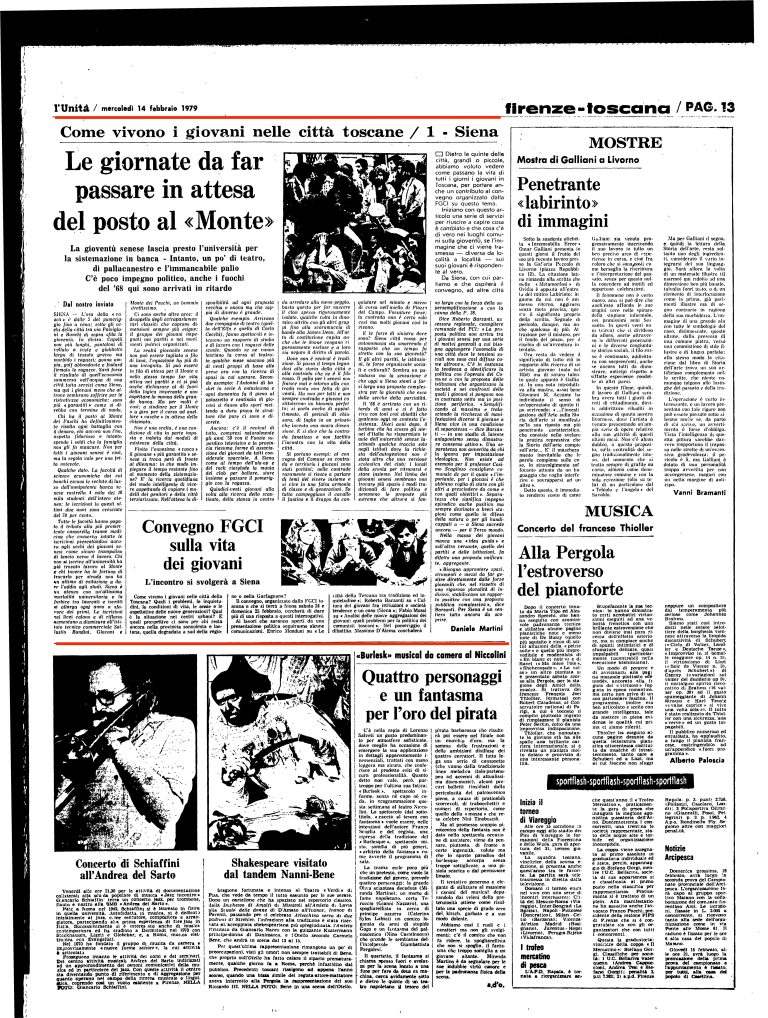 14 febbraio 1979 – Le giornate da far passare in attesa del Monte