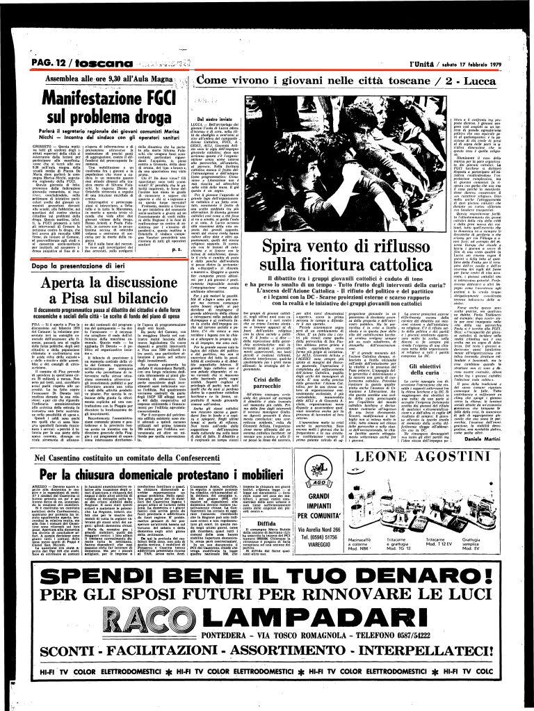 17 febbraio 1979 – Manifestazione Fgci sul problema della droga  