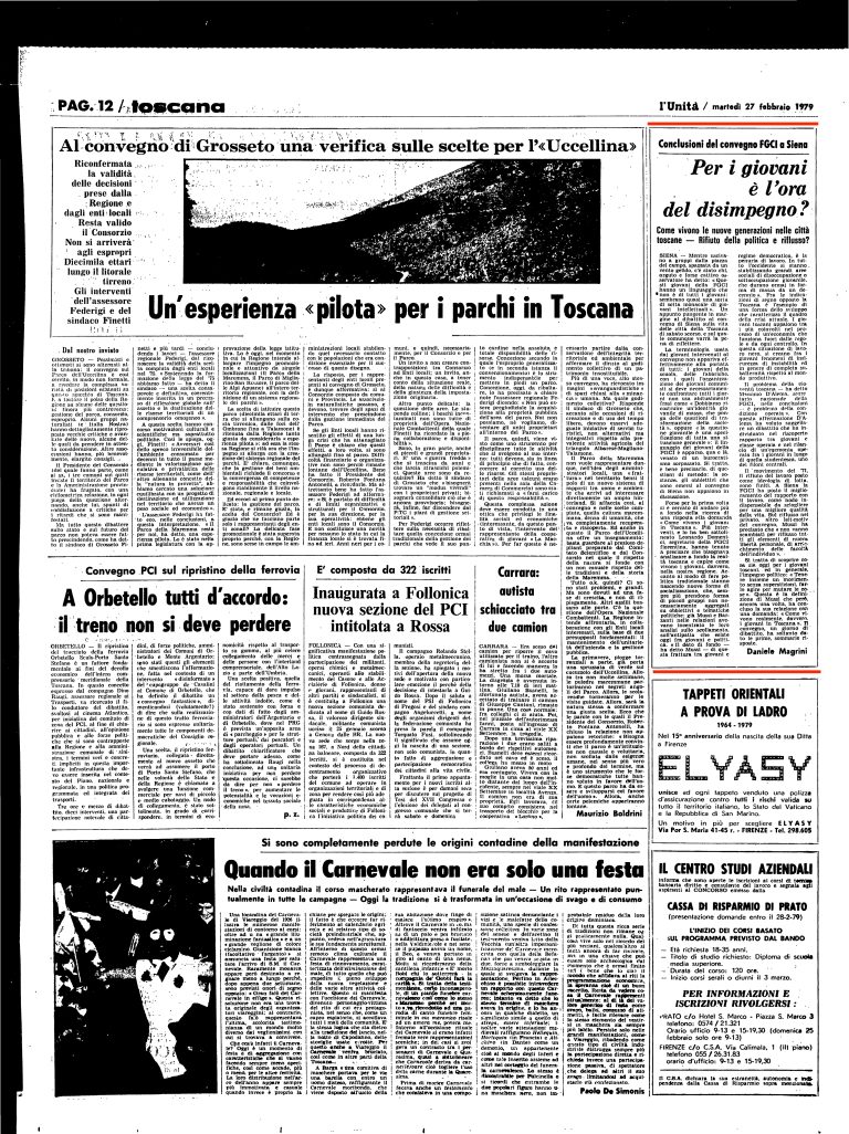 27 febbraio 1979 – Per i giovani è l’ora del disimpegno?