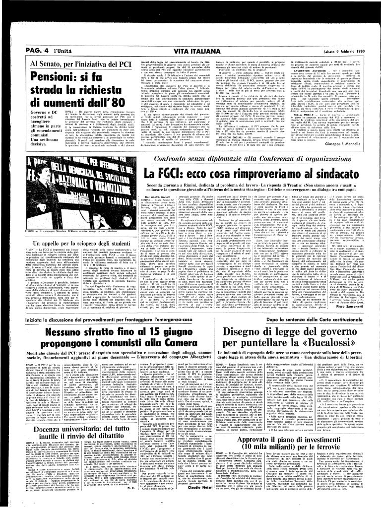 9 febbraio 1980 – Conferenza nazionale organizzazione (Rimini)