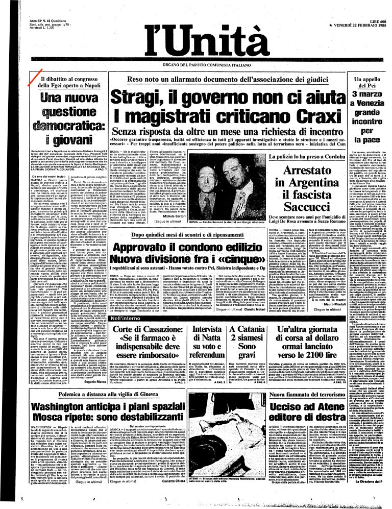 22 febbraio 1985 – 23° Congresso nazionale (Napoli) 1/2