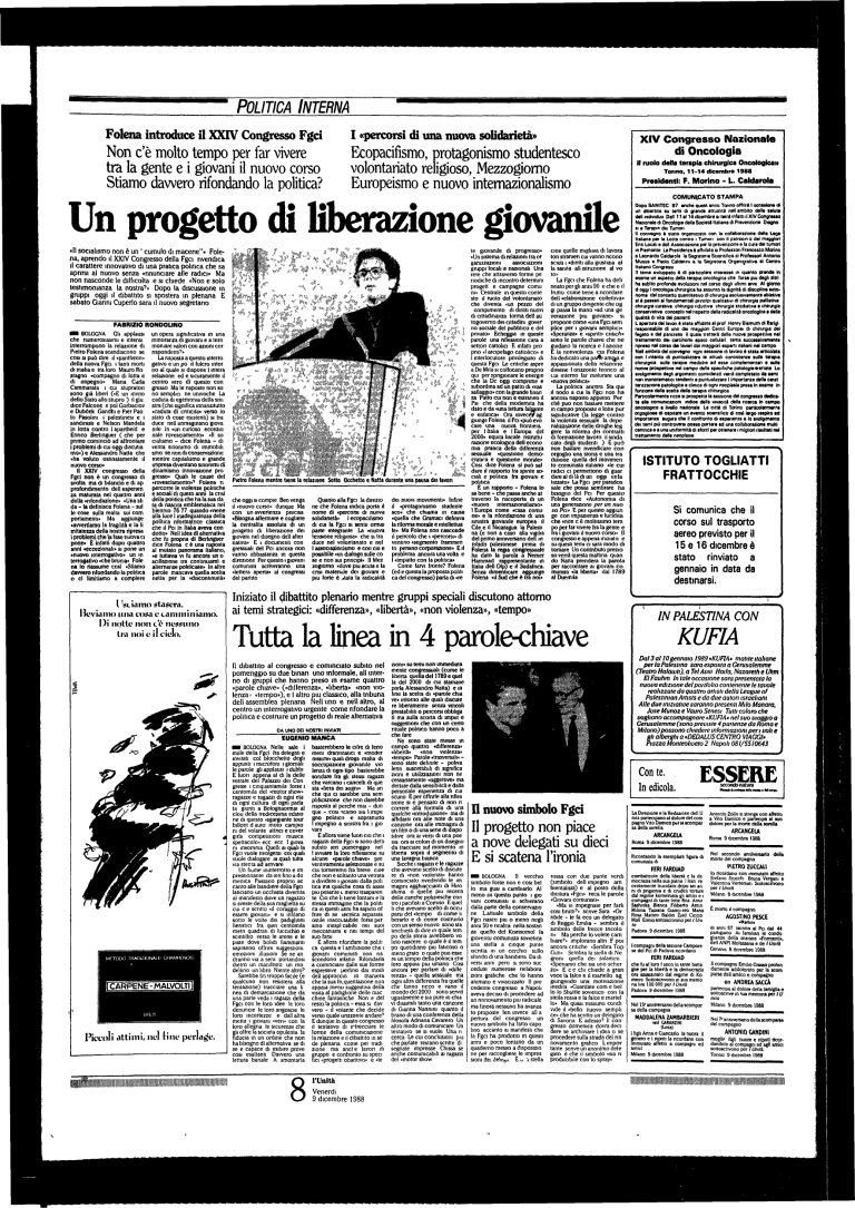 9 dicembre 1988 – 24° Congresso nazionale (Bologna)