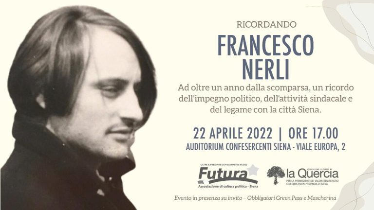 Insieme nel ricordo di Francesco Nerli: venerdì 22 aprile l’evento in sua memoria