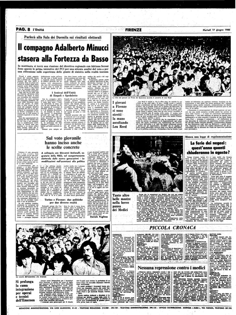 17 giugno 1980 – Sul voto giovanile hanno inciso anche le scelte concrete