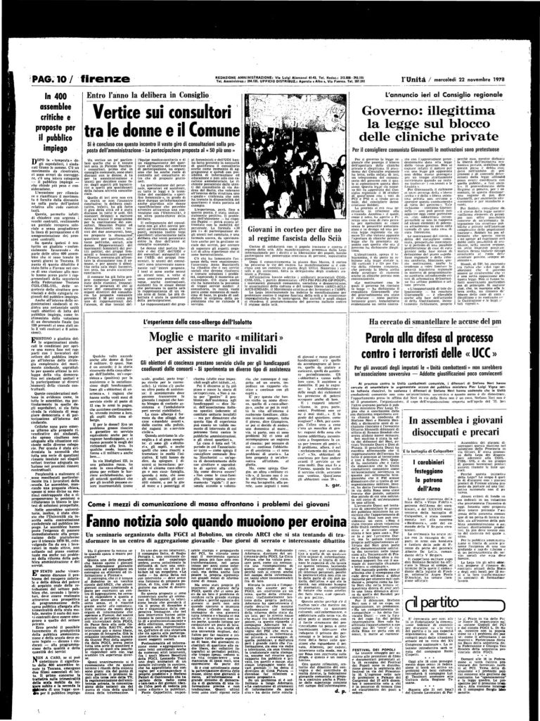 22 novembre 1978 – Fanno notizia solo quando muoiono per eroina